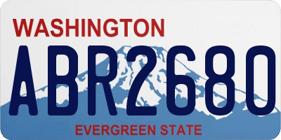 WA license plate ABR2680