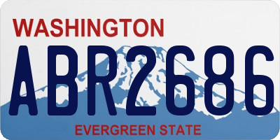 WA license plate ABR2686