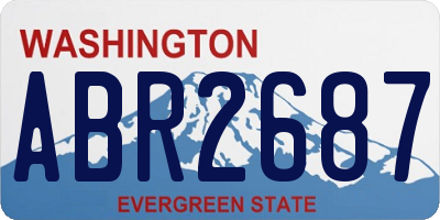 WA license plate ABR2687