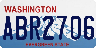 WA license plate ABR2706