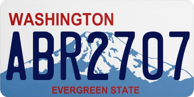 WA license plate ABR2707