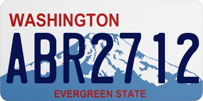 WA license plate ABR2712
