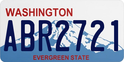 WA license plate ABR2721