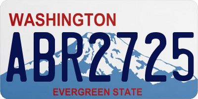 WA license plate ABR2725