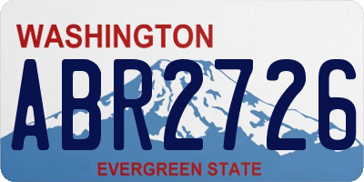 WA license plate ABR2726