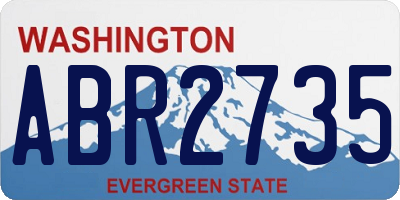 WA license plate ABR2735