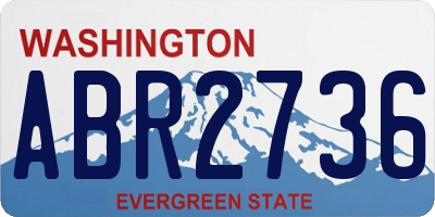 WA license plate ABR2736