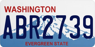 WA license plate ABR2739