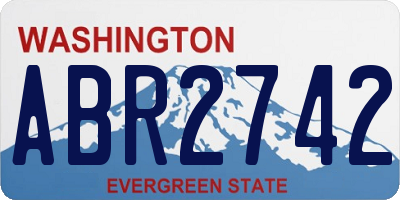 WA license plate ABR2742