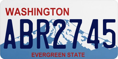WA license plate ABR2745