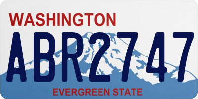WA license plate ABR2747
