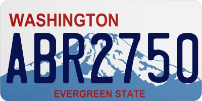 WA license plate ABR2750