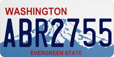 WA license plate ABR2755