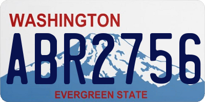 WA license plate ABR2756