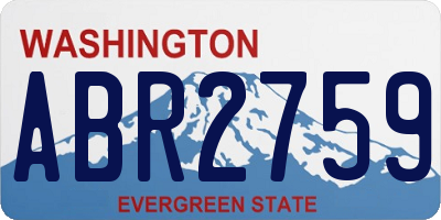 WA license plate ABR2759