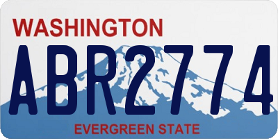 WA license plate ABR2774