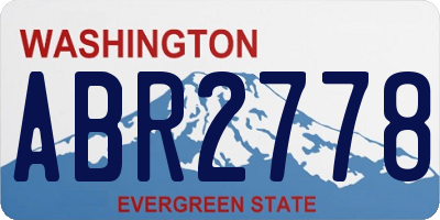 WA license plate ABR2778