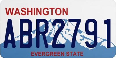 WA license plate ABR2791