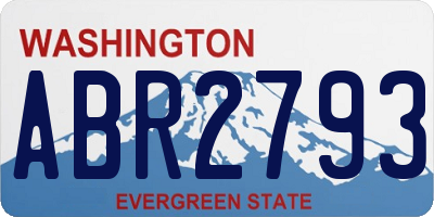 WA license plate ABR2793