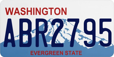 WA license plate ABR2795