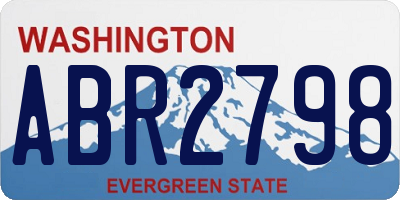 WA license plate ABR2798