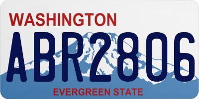 WA license plate ABR2806