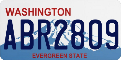 WA license plate ABR2809