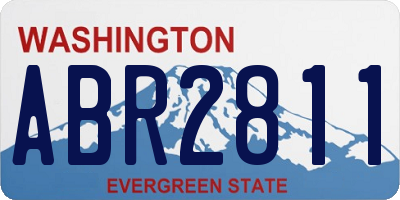 WA license plate ABR2811