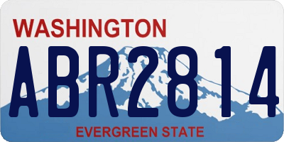 WA license plate ABR2814