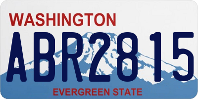 WA license plate ABR2815