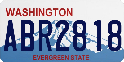 WA license plate ABR2818