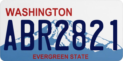 WA license plate ABR2821