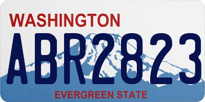 WA license plate ABR2823