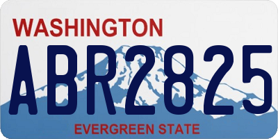 WA license plate ABR2825