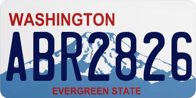 WA license plate ABR2826