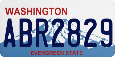 WA license plate ABR2829