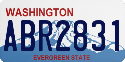 WA license plate ABR2831