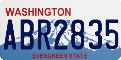 WA license plate ABR2835