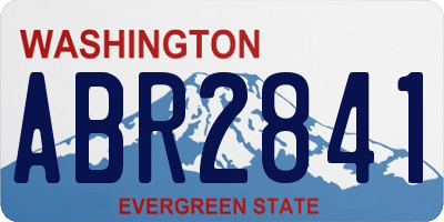 WA license plate ABR2841