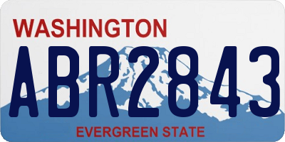 WA license plate ABR2843