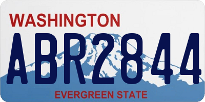 WA license plate ABR2844