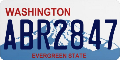 WA license plate ABR2847
