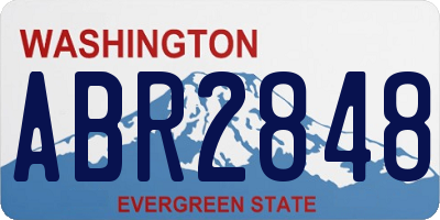 WA license plate ABR2848