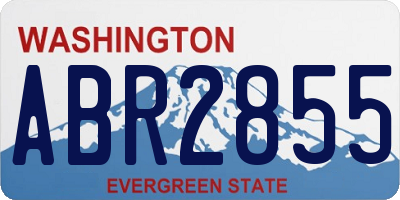 WA license plate ABR2855