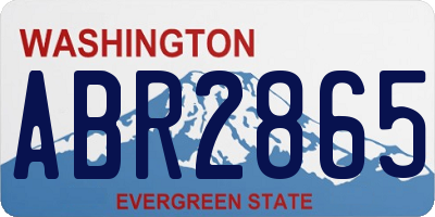 WA license plate ABR2865