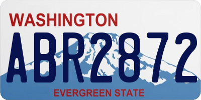 WA license plate ABR2872