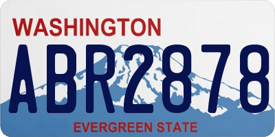 WA license plate ABR2878