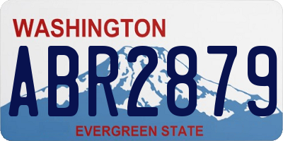 WA license plate ABR2879