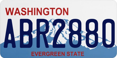 WA license plate ABR2880