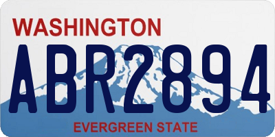 WA license plate ABR2894